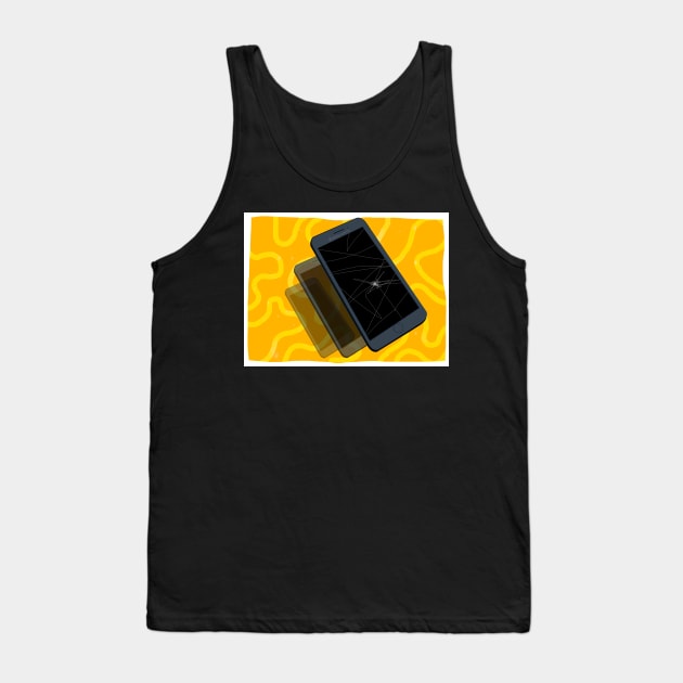 smashed phone Tank Top by Ella Byworth 